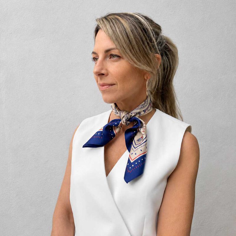 Dark Hampton X Ellie Compton The Elliot Petite Silk Scarf image number 2
